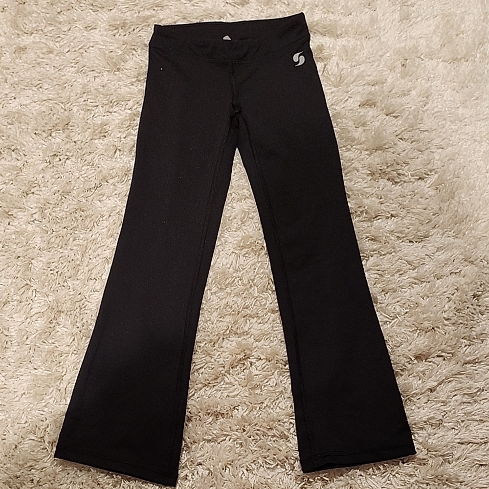 Soffe Girl Black Flared Pants Size S/7 kb2